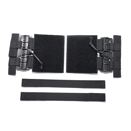 YUNCAIMAOYI Tactical Molle Vest Quick Release Buckle Set Quick Disconnect Cummerbund Adapters Fast Fit Molle Side Belt Cummerbund Straps for JPC CPC NCP XPC 420 Vest (Black)
