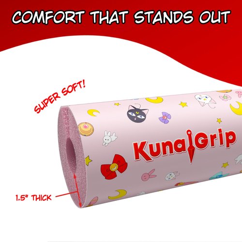 KunaiGrip Anime Barbell Pad - Non-Slip Foam Squat Pad with Safety Straps for Squats, Lunges & Hip Thrusts – Neck & Shoulder Support for Standard & Olympic Bars