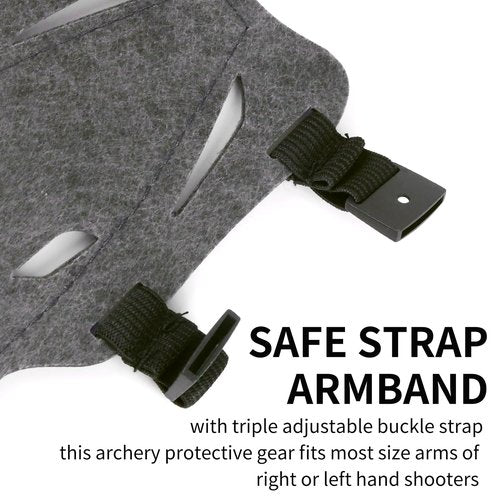 Moyujian 11.2in Long/6.7in Short Armguard Professional Competition Archery Bow Range with 4-Strap/2-Strap Buckles Shooting Practice Guard Nylon Carbon Forearm Protector Arm Guard（Black，Long）