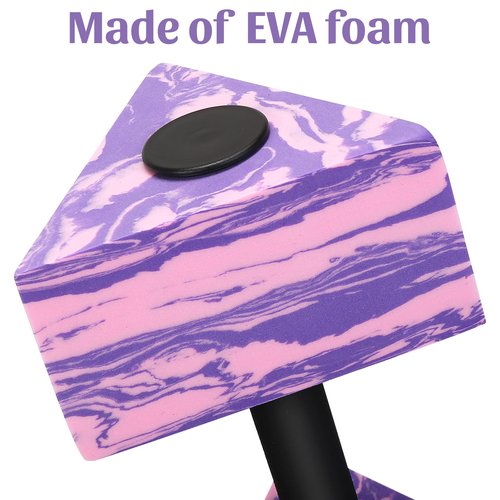 Camouflage Aquatic Dumbbells, Set of 2 Water Aerobic Exercise Foam Dumbbell Pool Resistance, Water Aqua Fitness Barbells Hand Bar Exercises Equipment for Weight Loss（Purple）