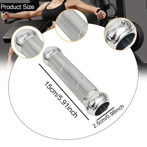 Aosekaa Aluminum Alloy Handle Replacement Hand Grip Cover Anti Slip Handgrip Fitness Equipment Accessory Attachment for Home Gym, Length 15cm