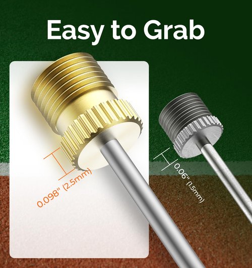 ETENWOLF 12 Pack Brass Ball Pump Needles, No Break Heavy Duty Air Pump Needles for Balls with Storage Case, Compatible with Hand Pump and Electric Pump, Stainless Steel Body