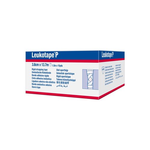 Leukotape P Adhesive Strapping Tape – for Sports Injuries, Strains and Sprains - 1.5 in x 15 yds, Tan, (1 Roll)