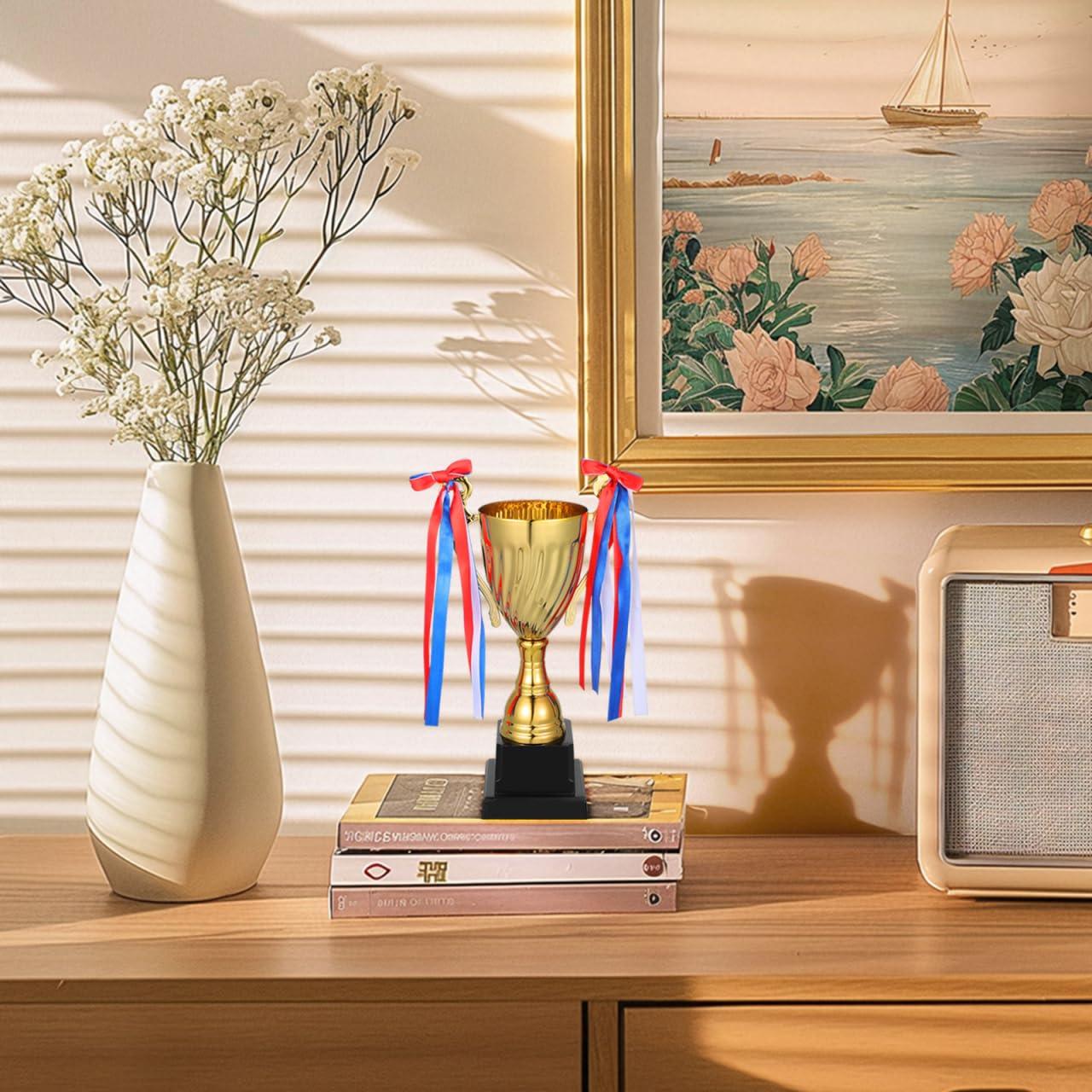 NUOBESTY Trophy Cup, 9.6Inch Gold Large Trophy Award Trophies for Sports, Competitions, Tournaments, Party Favors for Winners, Game Rewards