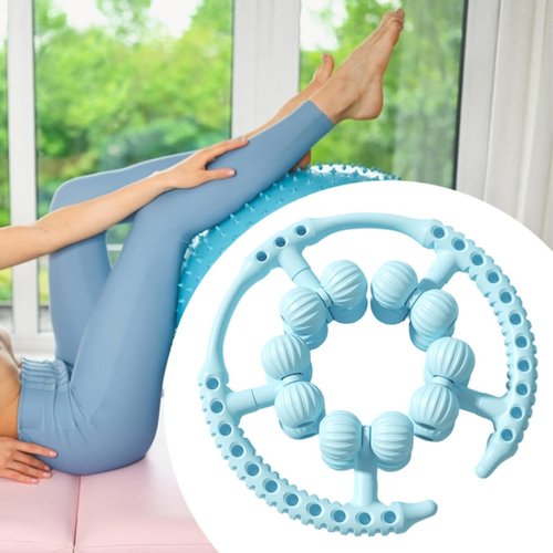 Colaxi Muscle Massage Roller Leg Clamp Arm Thigh Lightweight Multifunction Deep Tissue Fitness 20 Point Roller for Bodybuilding Gift, Blue
