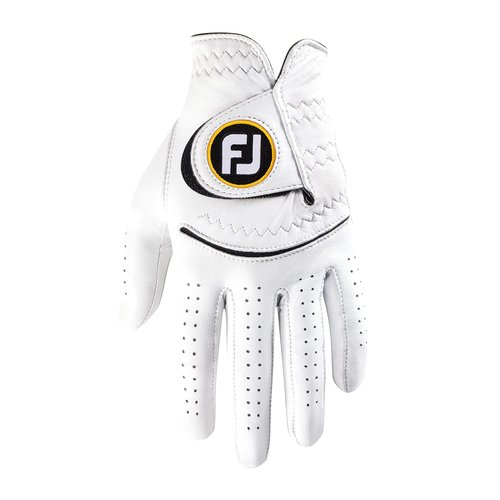 FootJoy Men's StaSof Golf Glove, White, Medium/Large, Worn on Left Hand