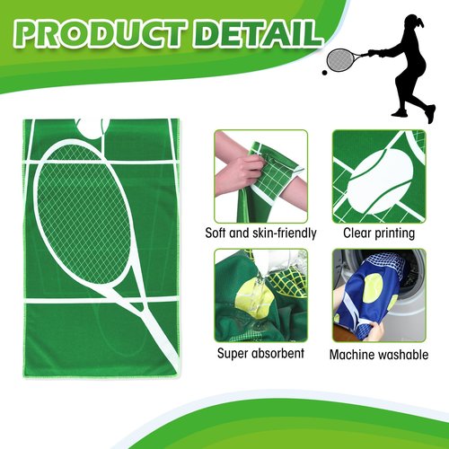 HunnmingRe 12 Count Tennis Cooling Towel Gifts 40"x12" Breathable Chilly Softball Soccer Ice Towel Tennis Golf Microfiber Fast Drying Accessories for Coach Gift Women Men