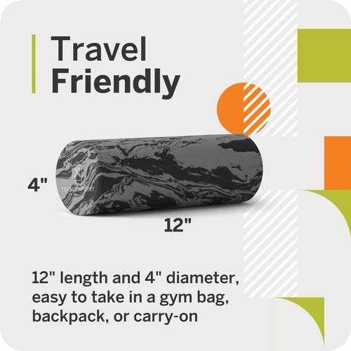 Foundation Roller - Premium EVA Foam Muscle Recovery and Flexibility Roller, Soft Compression for Injury Prevention, Travel-Friendly, Ideal for Athletes, Black/Grey, 18"