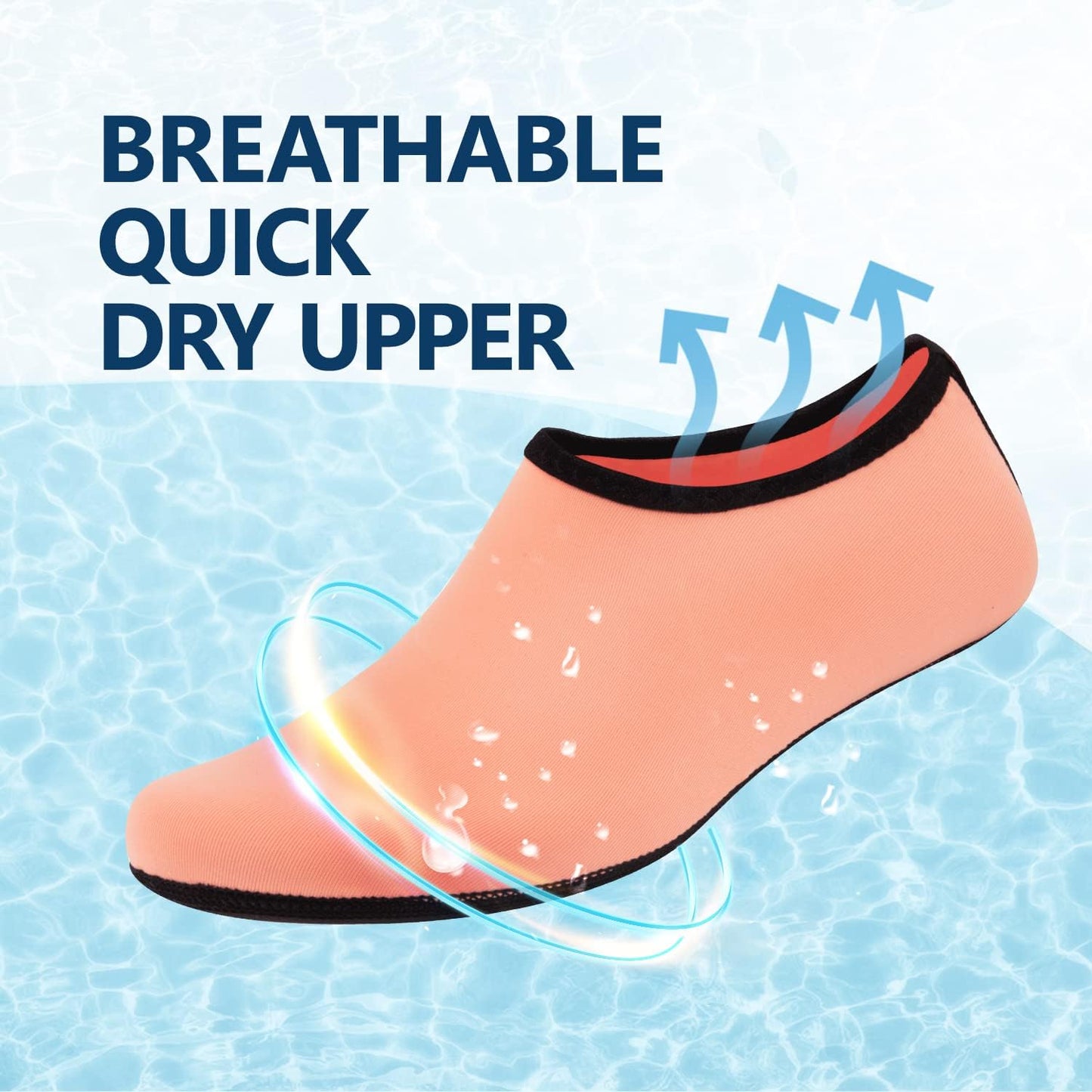 JACKSHIBO Water Shoes for Women Men Swim Shoes Water Socks for Cruise Essentials Swimming Aqua Beach Pool Yoga Surf