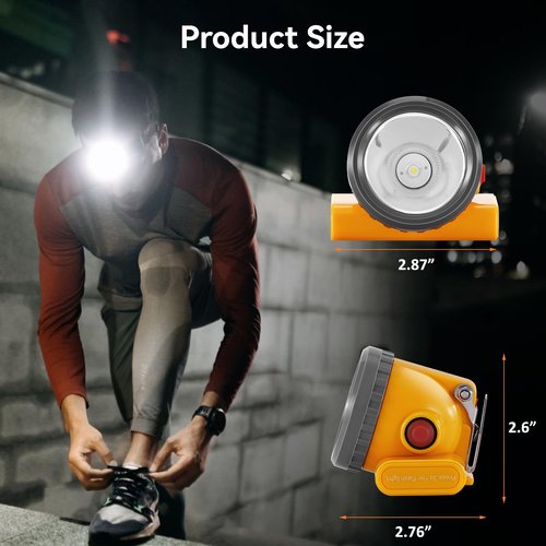 BOMARTE WISDOM LED Rechargeable Headlamp, Lightweight Headlight 120° Adjustable Head Lamp Waterproof Outdoor Forehead Light, 3 Modes for Camping, Hiking, Hunting, Fishing, Running, Car Repair