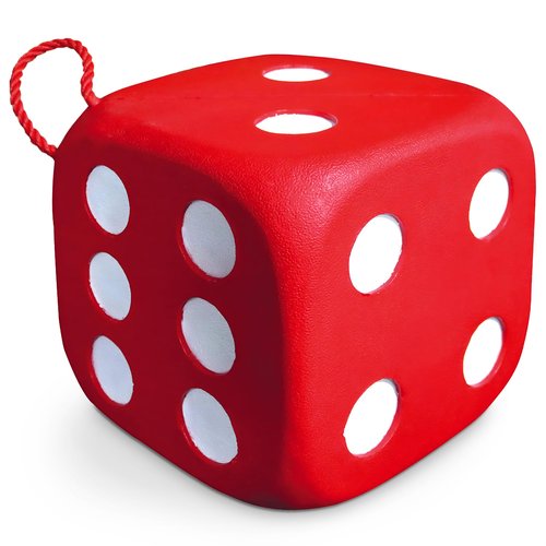 Morrell High Roller Foam Archery Target, 6-Sided Cube with 21 Bullseyes, Red, 13" x 13" - Portable Backyard Target for Broadheads, Field Points, Compound Bows and Crossbows, Built-in Carrying Handle