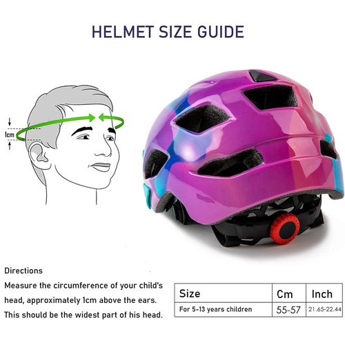 Kids Helmet, SIFVO Kids Bike Helmet Boys and Girls Bike Helmet with Cool Visor Helmet for Kids 5-14, Kids Bike Helmets Youth Bike Helmet Adjustable & Lightweight 50-57cm