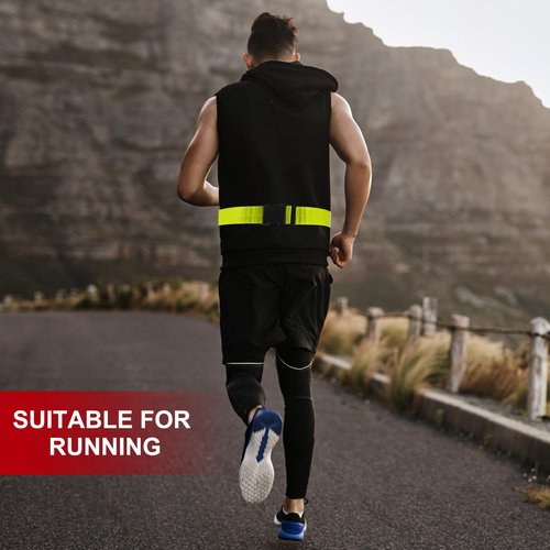 PATIKIL Reflective Belt, High Visibility Running Belt Grow PT Belt Adjustable Safety Gear for Men Women Walking Cycling Motorcycling, Yellow