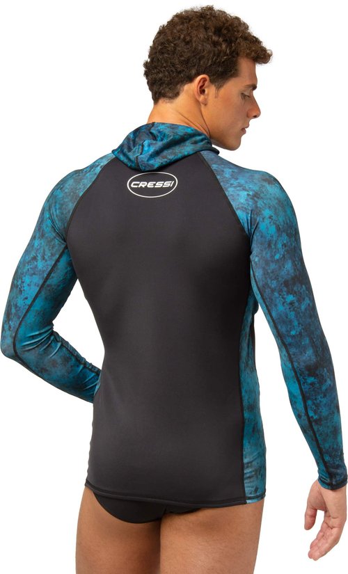 CRESSI Standard Rash Guard, Camo Blue, Small
