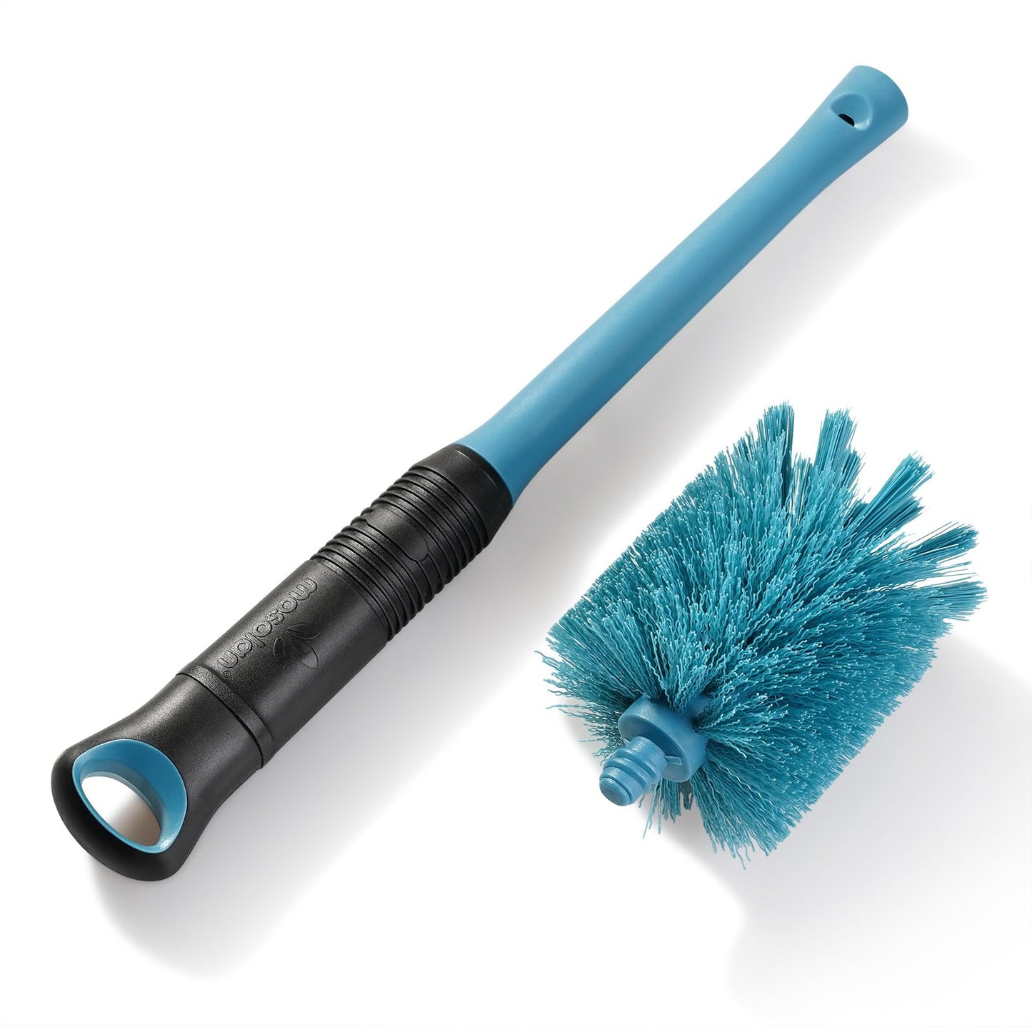 MOSOLAN 2-in-1 Bottle Brush Refills, 3 Pack Replacement Brush Heads, Smokey Blue