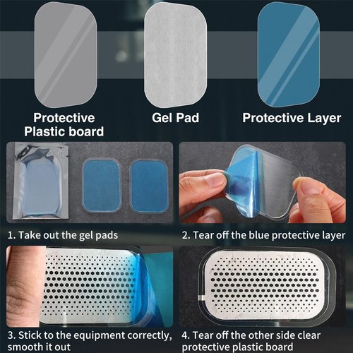 PAMASE 80Pcs Abs Stimulator Training Replacement Gel Sheet Pads for Abdominal Muscle Trainer, Accessory for Ab Workout Toning Belt