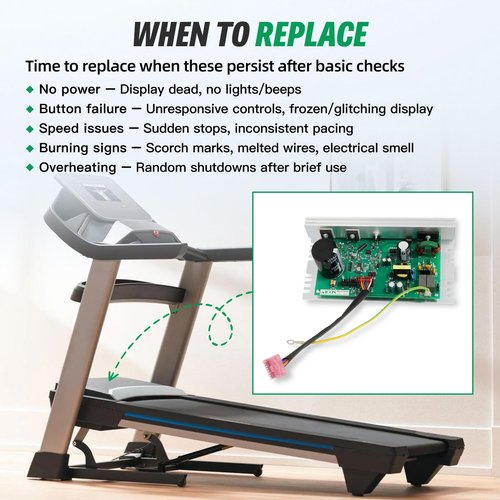 Lazenta MC1618DLS Treadmill Control Board with Wire Harness,Compatible with Proform,NordicTrack,Icon,Gold's Gym Treadmill Motherboard,Motor Controller Lower Board with Black Sockets,Replacement 398056