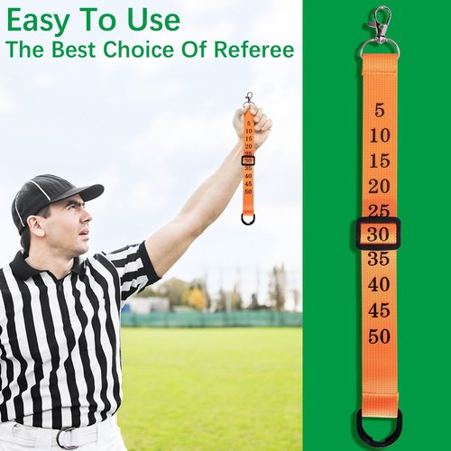 RunNico 3 Pack Football Referee Chain Clips-Football Yard Officials Markers-Professional Football Nylon Chain Clip for Men Nylon Head Linesman Umpire Equipment