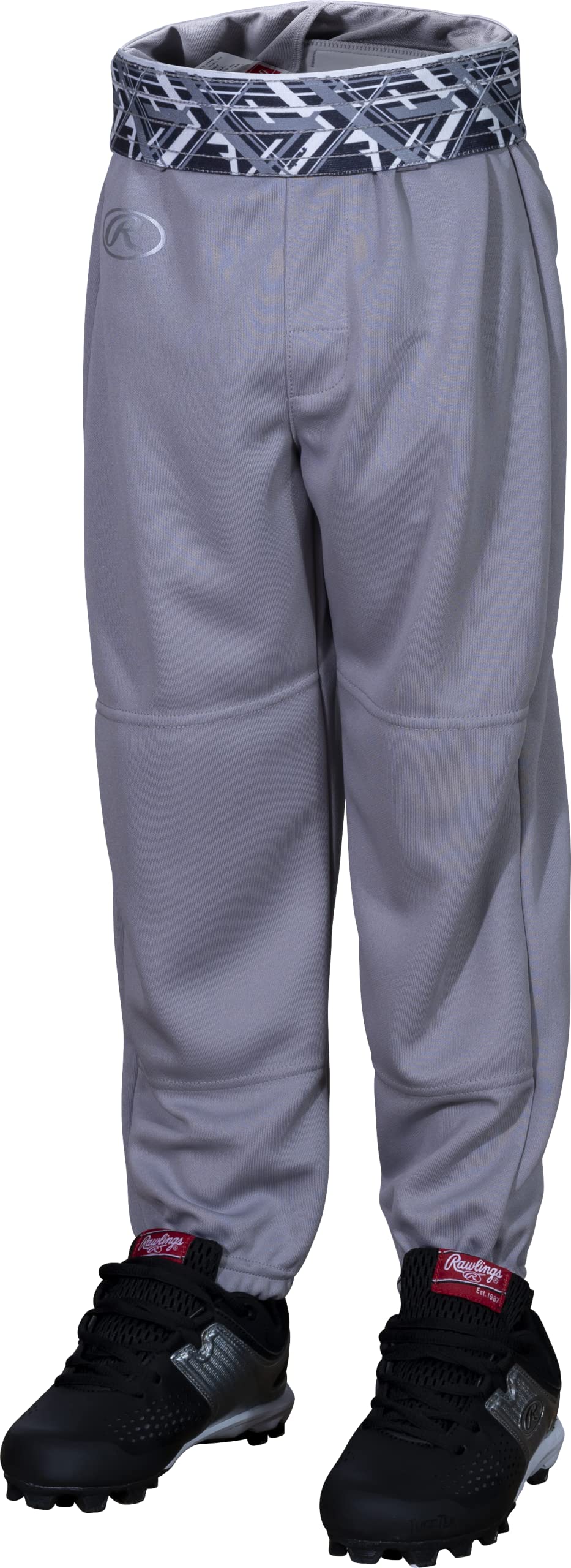 Rawlings REMIX | T-Ball & Youth Baseball & Softball | Game/Practice Pants | Grey/Black | Small
