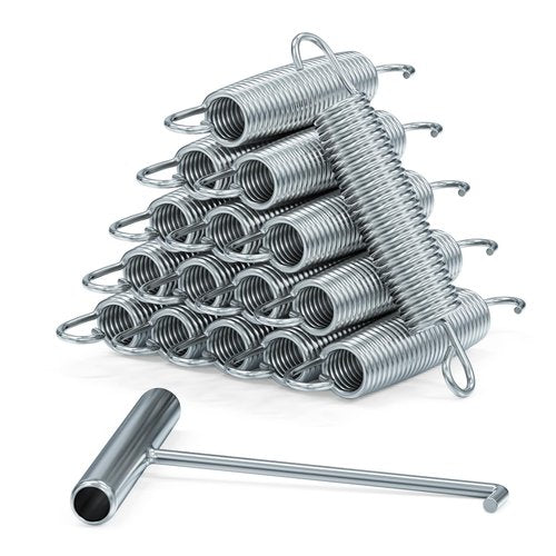 SAEEPABUL Heavy Duty Trampoline Springs Replacement, 5.5 Inch Stainless Steel Universal Spring Kit, Includes Installation Tool and 16-Pack Accessories
