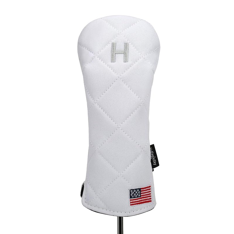 USA Flag Golf Headcovers Driver Fairway #3 #5 Hybrid - White