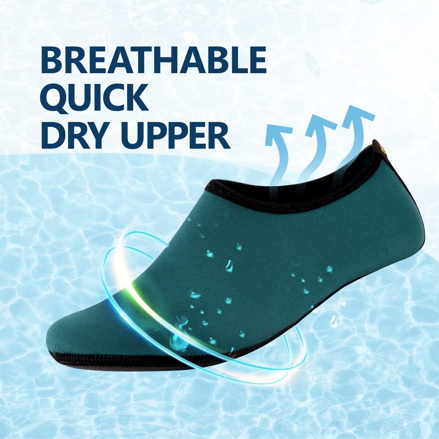 JACKSHIBO Water Shoes for Women Men Swim Shoes Water Socks for Cruise Essentials Swimming Aqua Beach Pool Yoga Surf