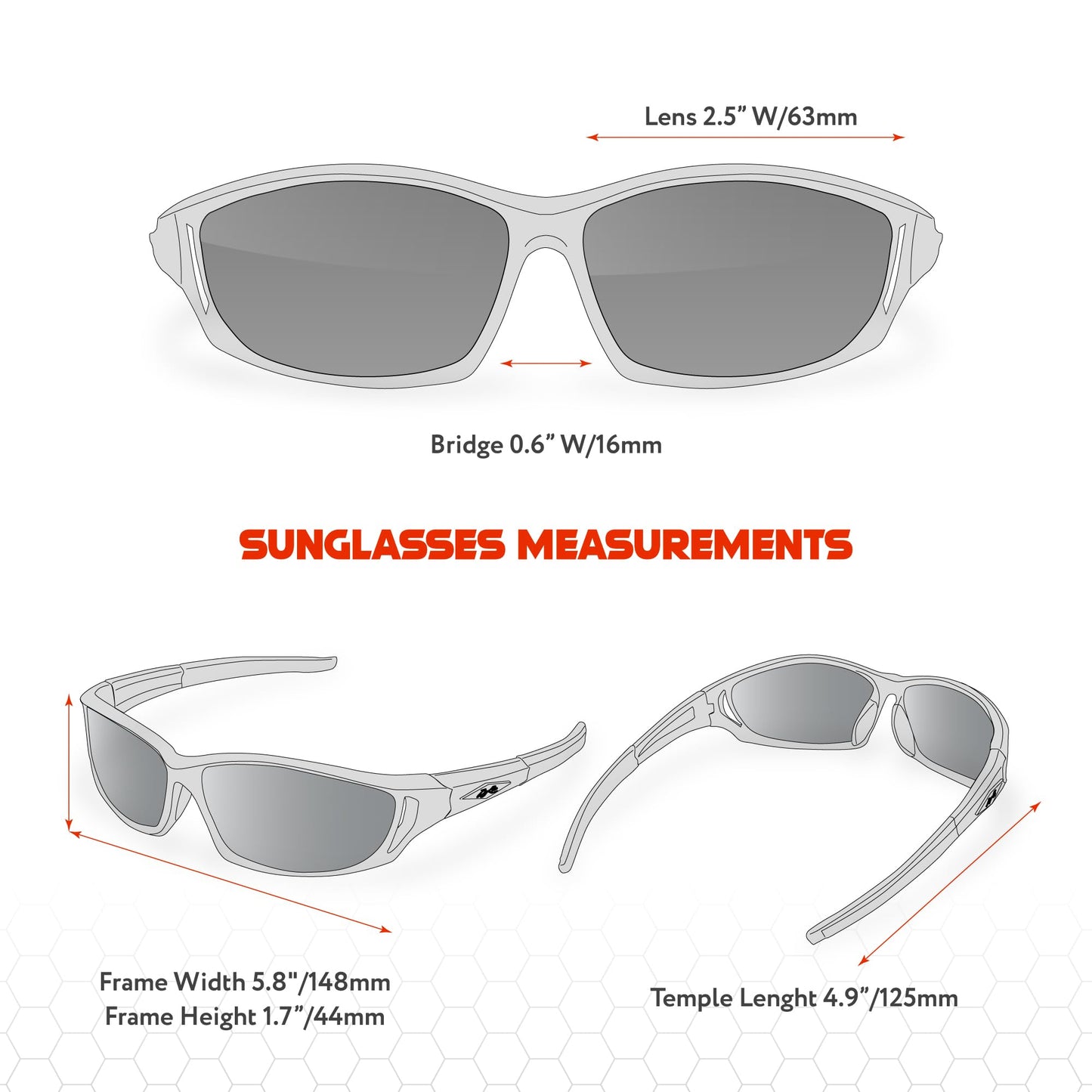 X LOOP Polarized Wrap-Around Sunglasses for Men Women Running Fishing Driving Sports Glasses