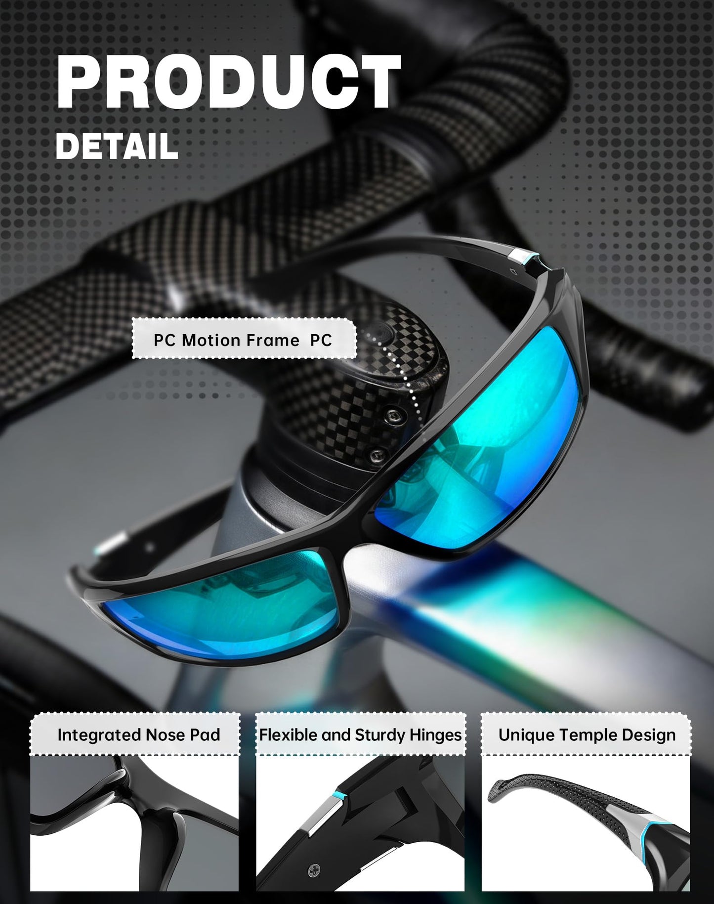 KALIYADI 2 Pack Polarized Sunglasses-Men Sports Sun-glasses: Mens Sunglasses UV Protection for Fishing Driving Cycling