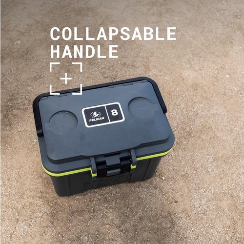Pelican 8QT Personal Cooler & Dry Box (Dark Grey/Green)