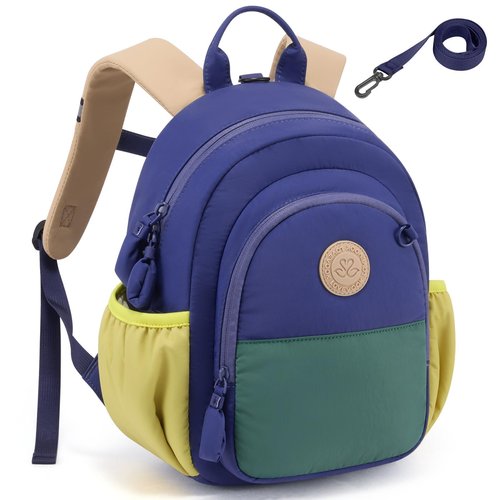 LOVEVOOK Toddler Backpack for Boys 2-4, Kids Backpack for Preschool Kindergarten, Mini Cute Bookbag for Elementary with Leash, 12" H