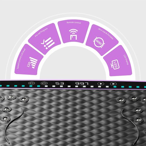 Vibration Plate Exercise Machine, Whole Body Fitness Platform for Lymphatic Drainage, Vibrating Shaker Board with 120 Speed Levels, Weight Loss and Fat Burner Workout Equipment for Women and Men