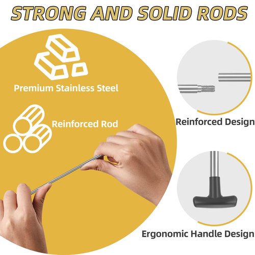 Magsaddle Shotgun Cleaning Kit for 12 Gauge, 12 GA Bronze and Spring Bore Brushes, Cotton Mops, Nylon Brush, Cleaning Pick, Brass Patch Holder, 33 inch Cleaning Rods with Zippered Compact Case