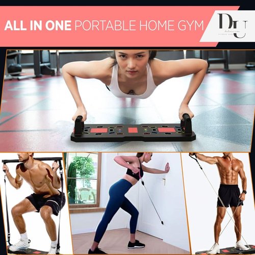 Perfect Push Up Handles, Portable Gym Equipment - Fit Home Gym, Push Up Board, Black
