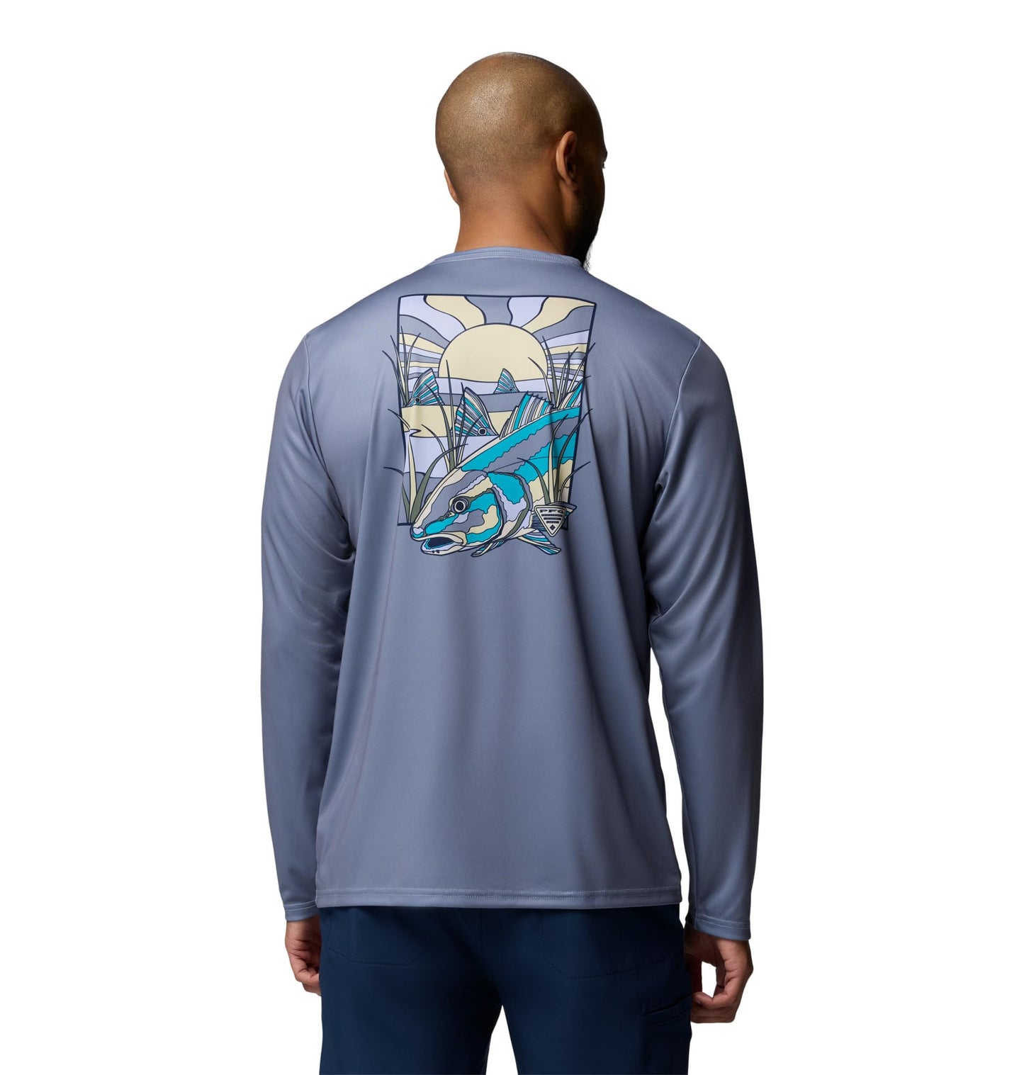 Columbia Men's Terminal Tackle PFG Fish Shine II Long Sleeve, New Moon, X-Large