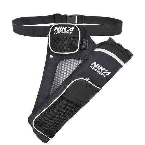 SHENG-RUI Archery Arrow Quiver Holder, 3-Tubes Hip Quiver Arrow Bag with Adjustable Belt for Youth & Adults Arrows Hunting Target Practicing