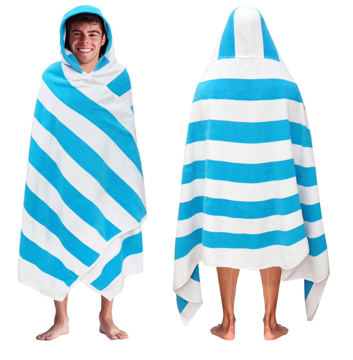 COTTON CRAFT Hooded Beach Towel for Adults - 100% Cotton XXL 35x84 Towel