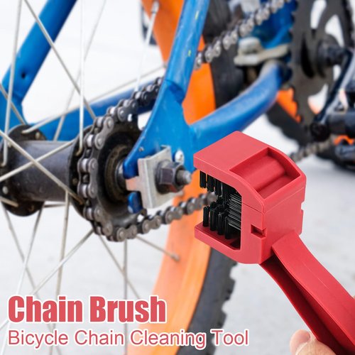 QMET 5PCS/Set Bike or Motorcycle Chain Washer, Cleaning Brush Bicycle Chain Cleaning Tool Set,Bike Chain Crankset Brush,Motorcycle Washer Cleaner Brush Tools
