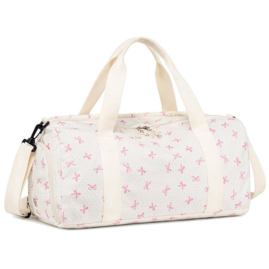 Gym Bag Sports Duffle Bag with Wet Pocket Weekender Overnight Bags with Waterproof Shoe Compartment for Girls Kids Women Dance Workout Travel Bags