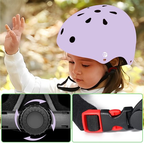 Adjustable Kids Toddler Helmet with Knee Pads,Elbow Pads & Wrist Guards,Bike Helmet for Ages 3-5,5-8,8-14,Boys & Girls Helmets and Pads Set for Skateboard,Skating,Biking,Cycling