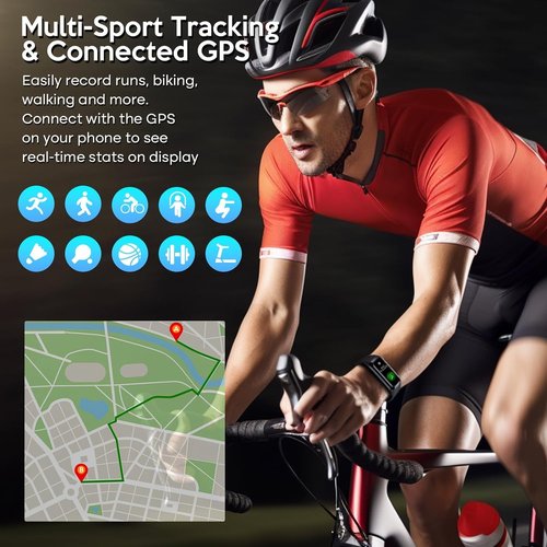 Fitness Tracker,2025 Smart Watch with Blood Pressure Heart Rate & Sleep Monitor IP67 Waterproof Step Calorie Counter Pedometer Fitness Activity Watch for Men Women Android iOS Phone (Black)