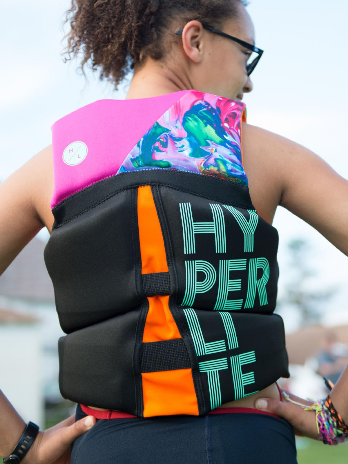 HyperLite Elite Youth Life Jacket, US Coast Guard Approved Level 70 Buoyancy Aid, Great for Any Water Sports Activity, Youth Girls, 50-90lbs
