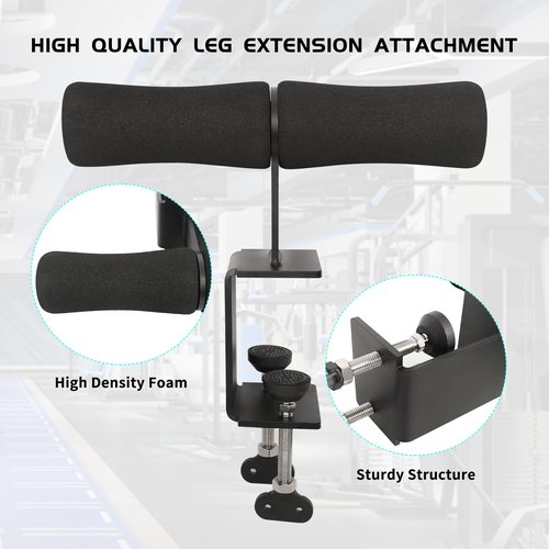 Nordic Curl Squat Rack Attachment: Leg Extension Attachment for Nordic Hamstring Curl, Sit-ups, Bulgarian Split Squat & Ab Workout for Gym Home