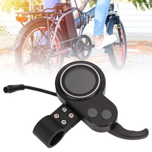 Electric Bike LCD Display, 2 in 1 Electric Scooter L081, Meter Finger Throttle with Waterproof Plug for Universal 24V 36V 48V 60V