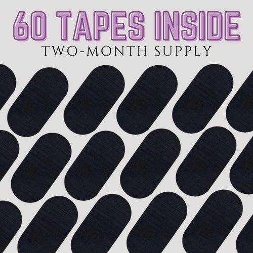 Mouth Tape for Sleeping (60 Pack) - Anti Snoring, Medical Grade, Breathable, Hypoallergenic & Pain Free Removal - Universal Fit for Men & Women