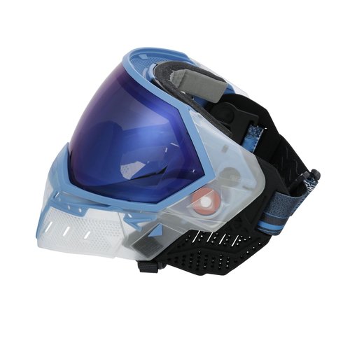 Empire EVS Paintball Goggle Mask with Dual Thermal HD Blue Mirror Lens, Clear and Blue