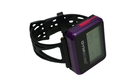 Gymboss Plus Interval Timer and Stopwatch and Gymboss Watchstrap - Bundle (Violet/Pink)