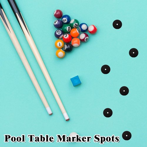 LIQWEI 36 Pcs Pool Table Marker Spots, Pool Table Spot Dot Stickers Billiards Accessories, 35mm Positioning Stickers for Billiards Practice