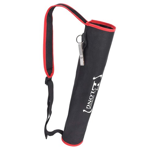 YLS Archery Hip and Back Quiver for Arrows - Black for Kids and Adults - Adjustable Holder With Padded Strap and Belt Clip - Accessories for Field and Practice