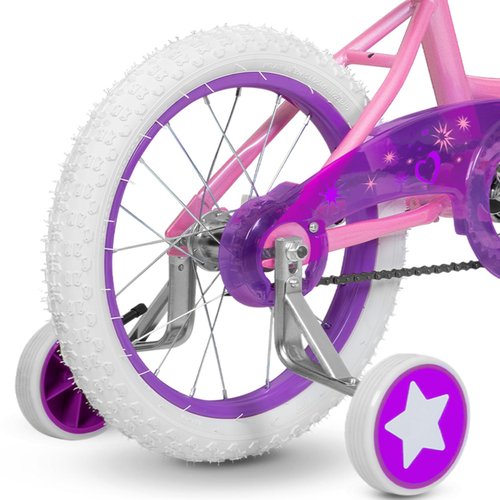 WEIZE Girls Bike for 3-12 Years Old Kids, 14 16 20 Inch Kids Bike with Training Wheels, Streamers, Basket and Doll Seat, Children Bicycles with Coaster Brake, Multiple Colors