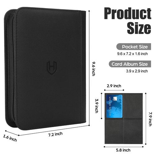 Trading Card Binder with Sleeves, Card Binder Collect Holder Album, Holds Up to 288 Cards with 36 Sturdy Page, Carrying Case Binder Album, Book Folder Storage Organizer